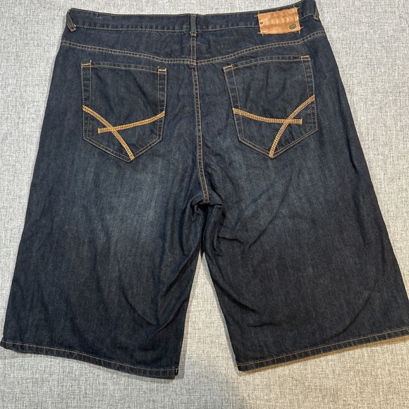 Vintage Ecko Unltd Shorts 42 Denim Jorts Baggy Y2K Skate Hip Hop Jean Wide Leg - Picture 1 of 16